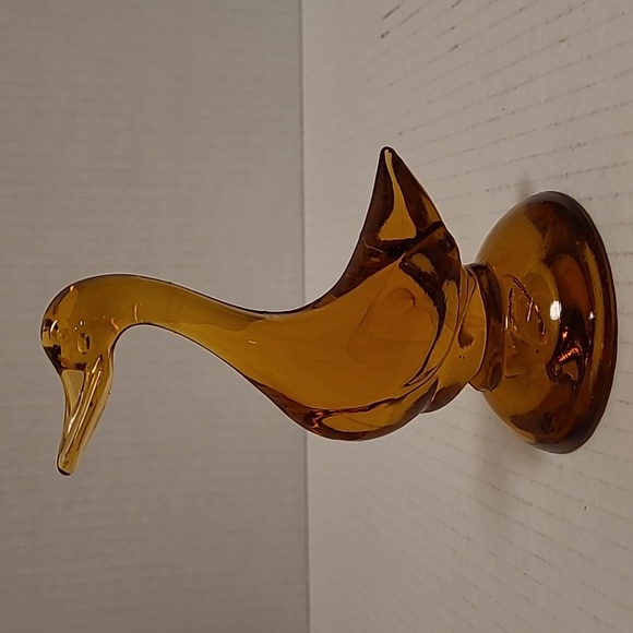 Other - Vintage Amber Art Glass Duck